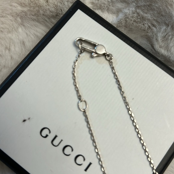 Gucci 925 Silver heart necklace with box and dustbag - Picture 12 of 15